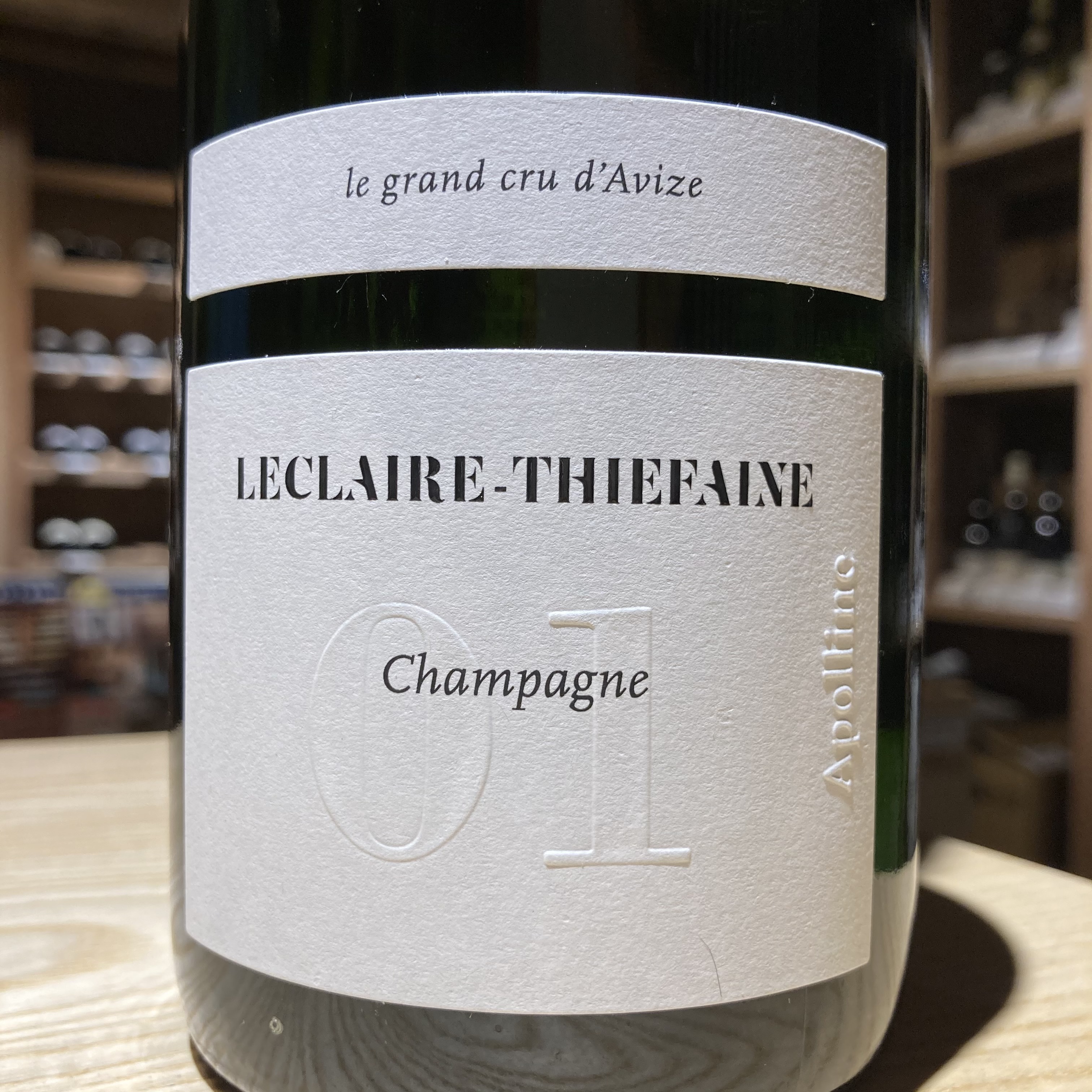 Champagne Leclaire-Thiefaine Cuvée 01 Apolline Grand cru d’Avize Brut NV